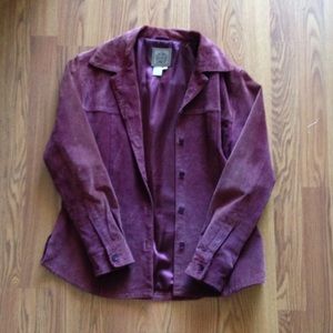 Burgundy suede jacket